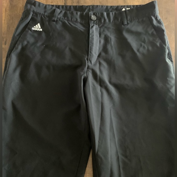 ADIDAS CLIMALITE SOLID BLACK GOLF PANTS 34X32 - Picture 10 of 11